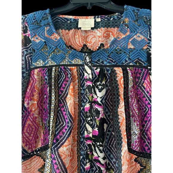 Vanessa Virginia anthropologie blouse top  lenora embroidery boho artsy‎ Size 0 - Picture 4 of 9